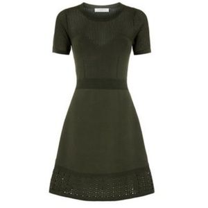 Sandro Stretch Knit Flare Dress
